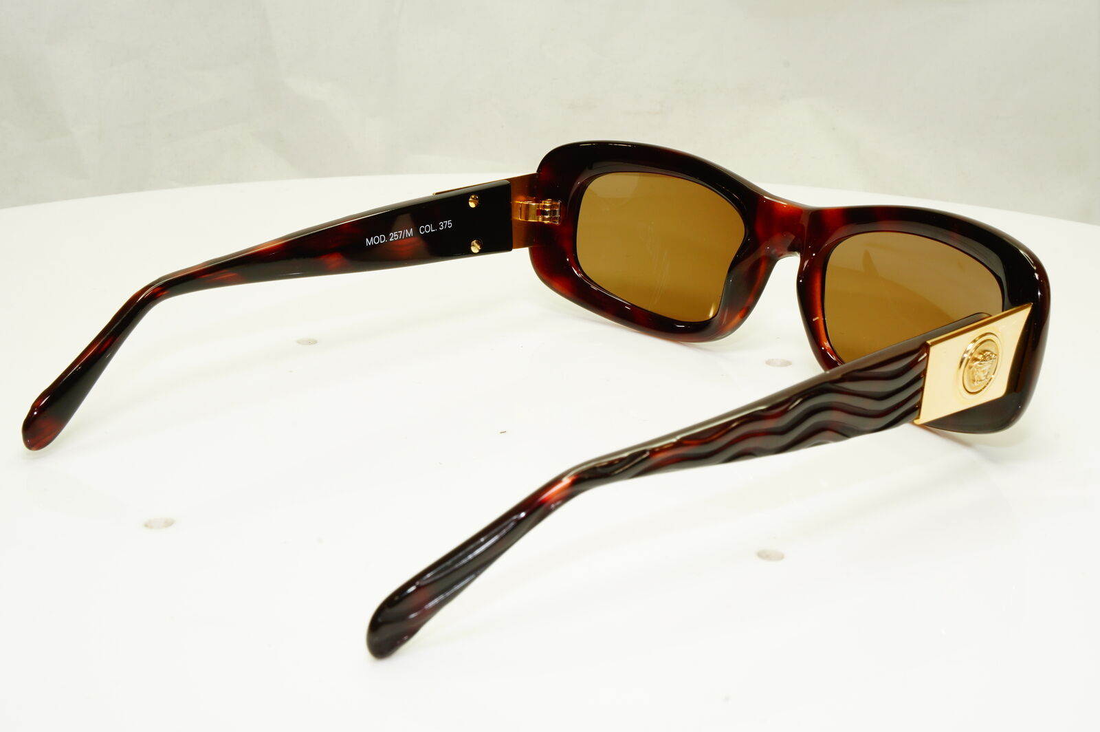 Gianni Versace 1996 Unisex Vintage Gold Medusa Sunglasses MOD 257/M COL 375