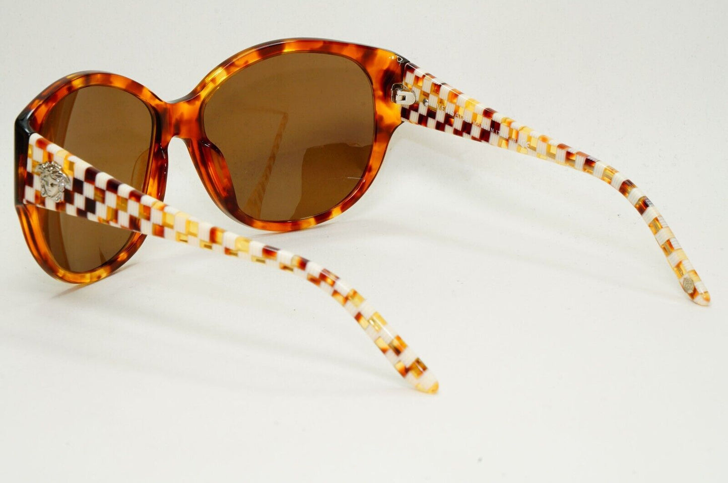Versace Sunglasses 2012 Vintage Square Brown Chequered MOD 4208 928/73 021124