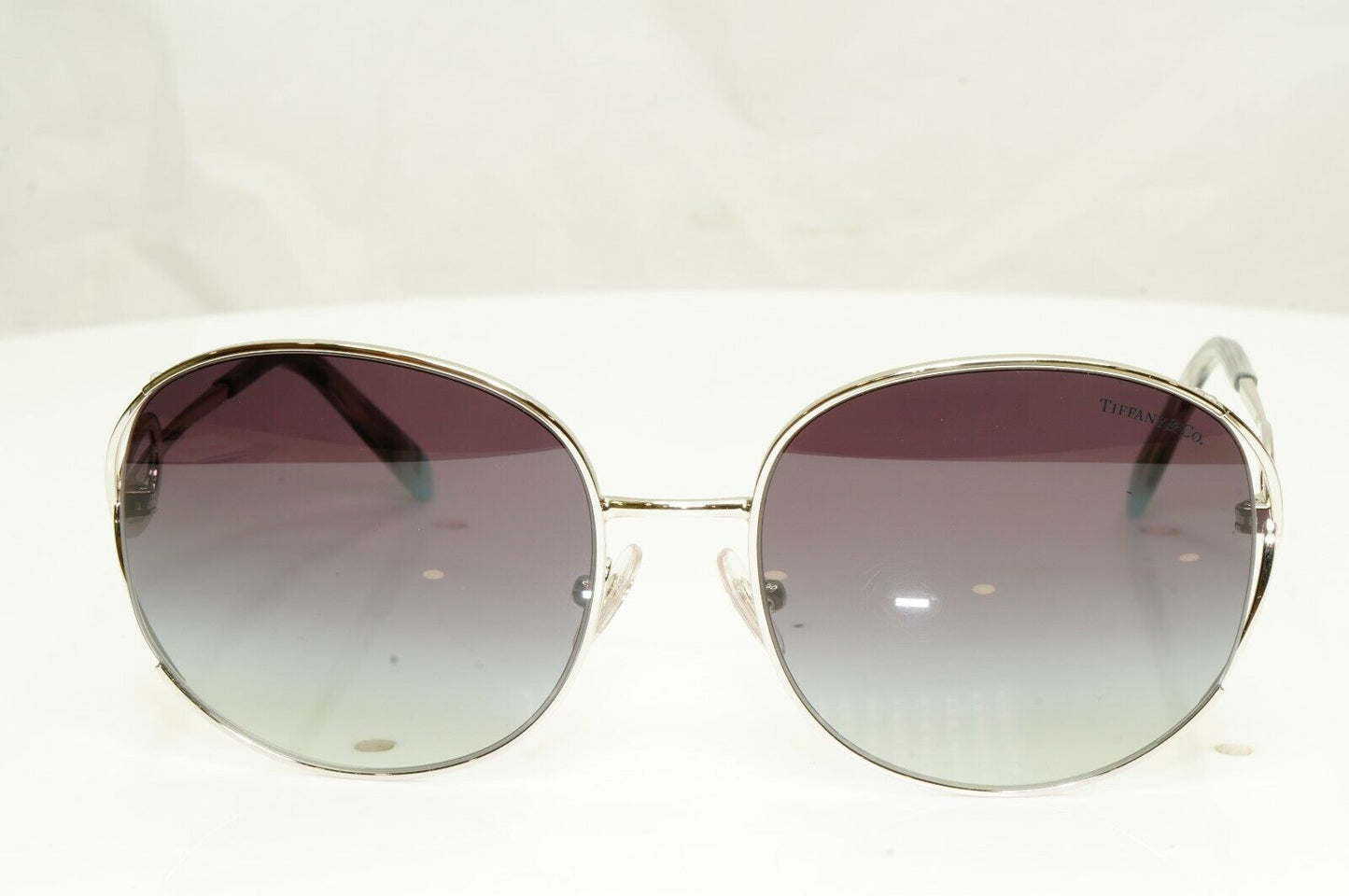 Tiffany & Co Silver Grey Fade Infinity Large Womens Sunglasses TF 3065 6001/3C