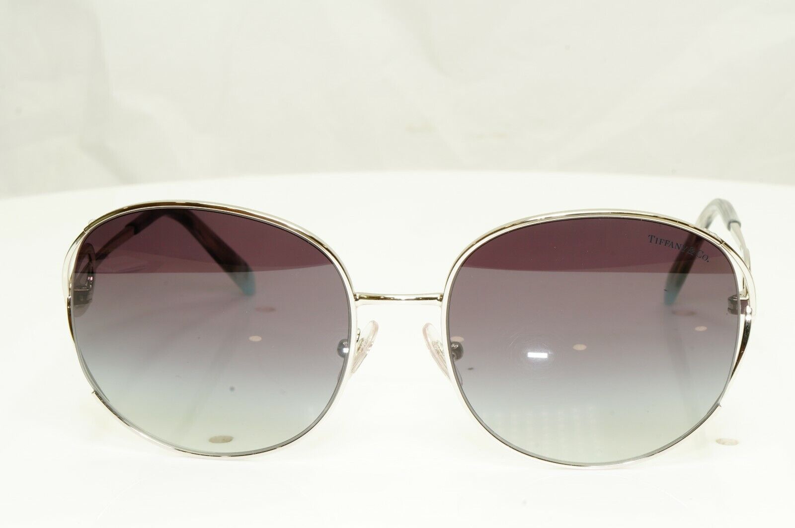 Tiffany & Co Silver Grey Fade Infinity Large Womens Sunglasses TF 3065 6001/3C