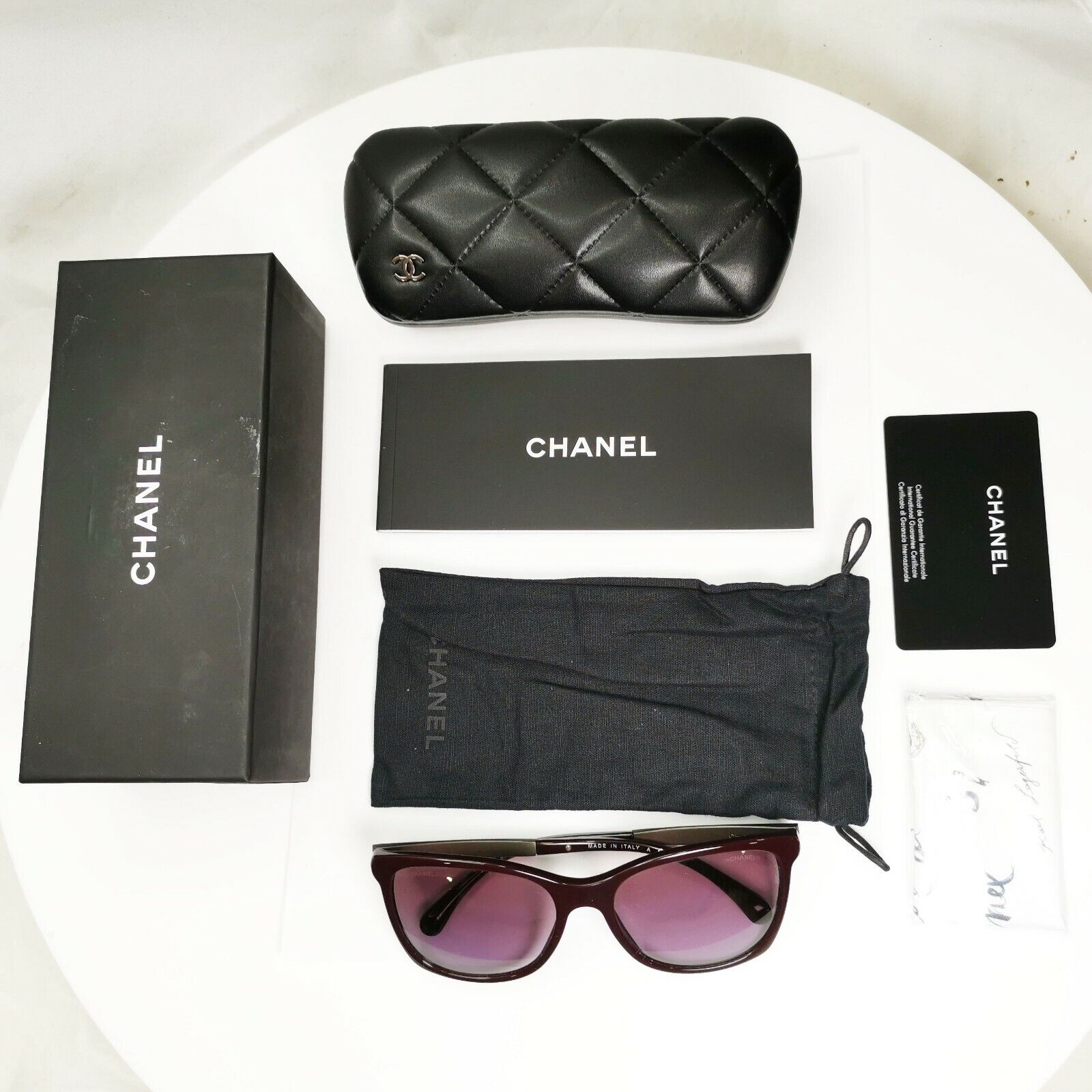 Chanel Sunglasses Burgundy Bordo Gradient Square Womens 5348 1461/S1 25640