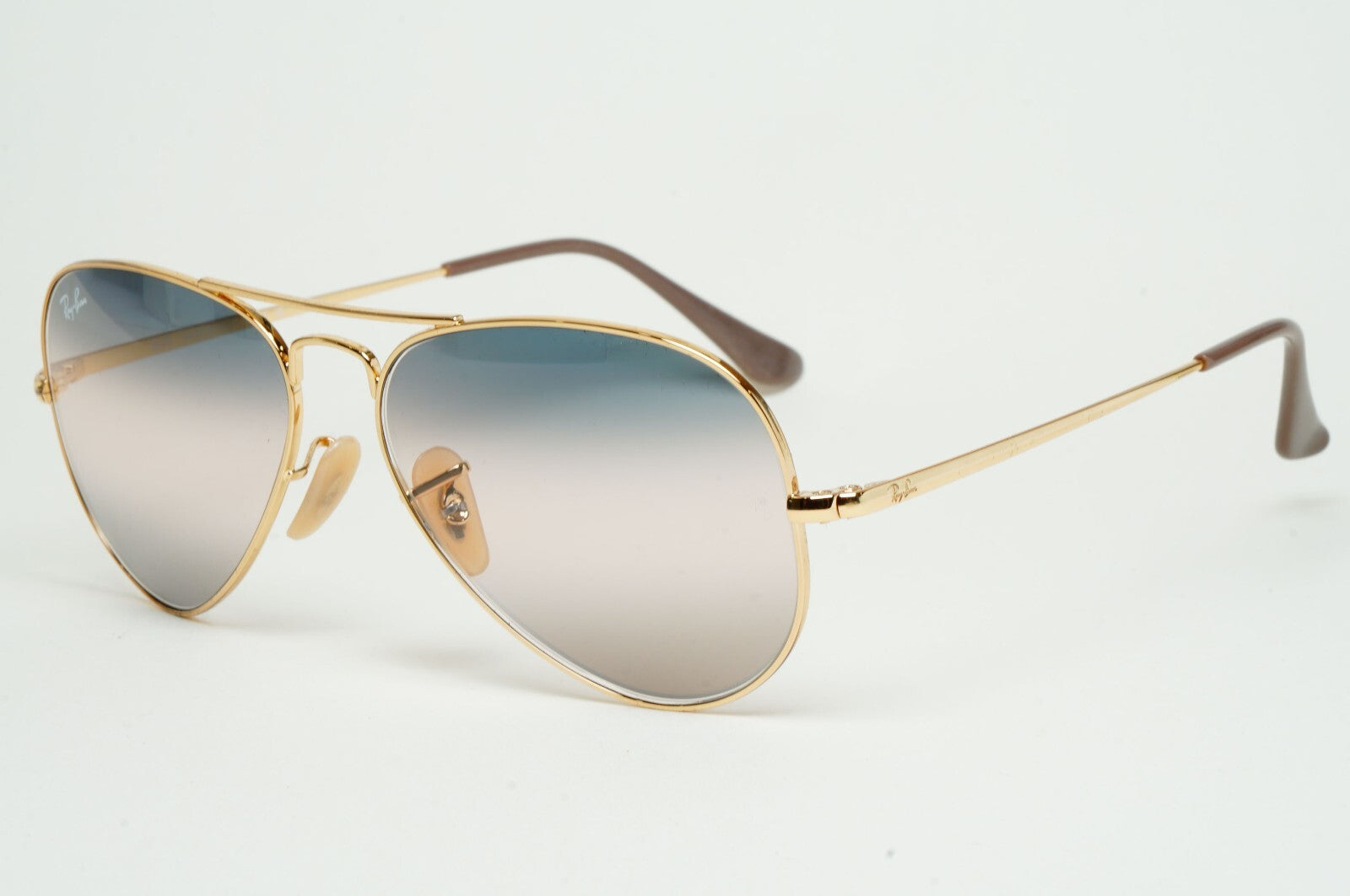 Ray-Ban Sunglasses Aviator II Gold Blue Grey Gradient RB 3689 001/GE Small 55mm