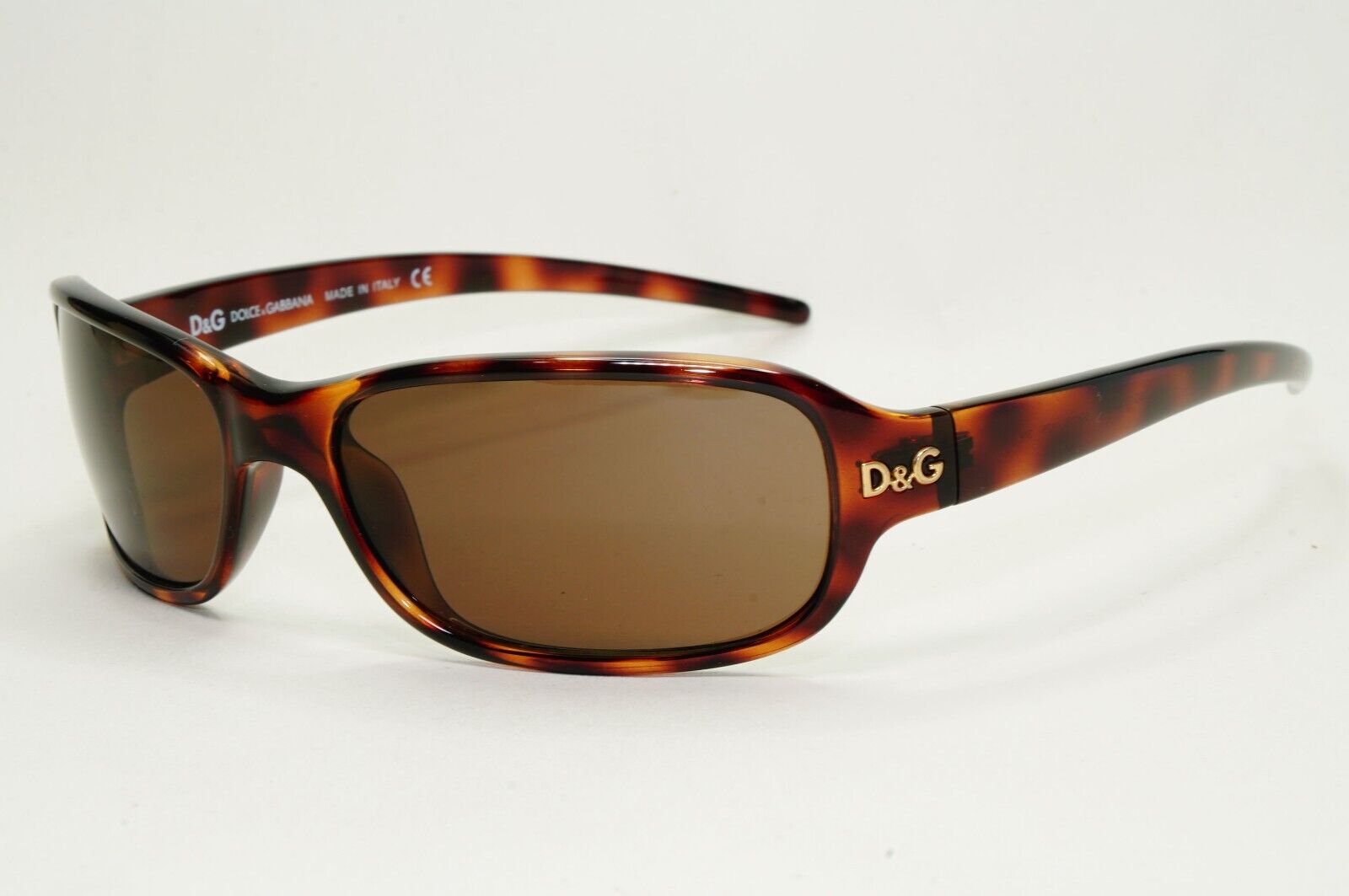 Dolce & Gabbana Sunglasses 2008 Vintage Brown Tortoise Wrap D&G 2200 095 031124