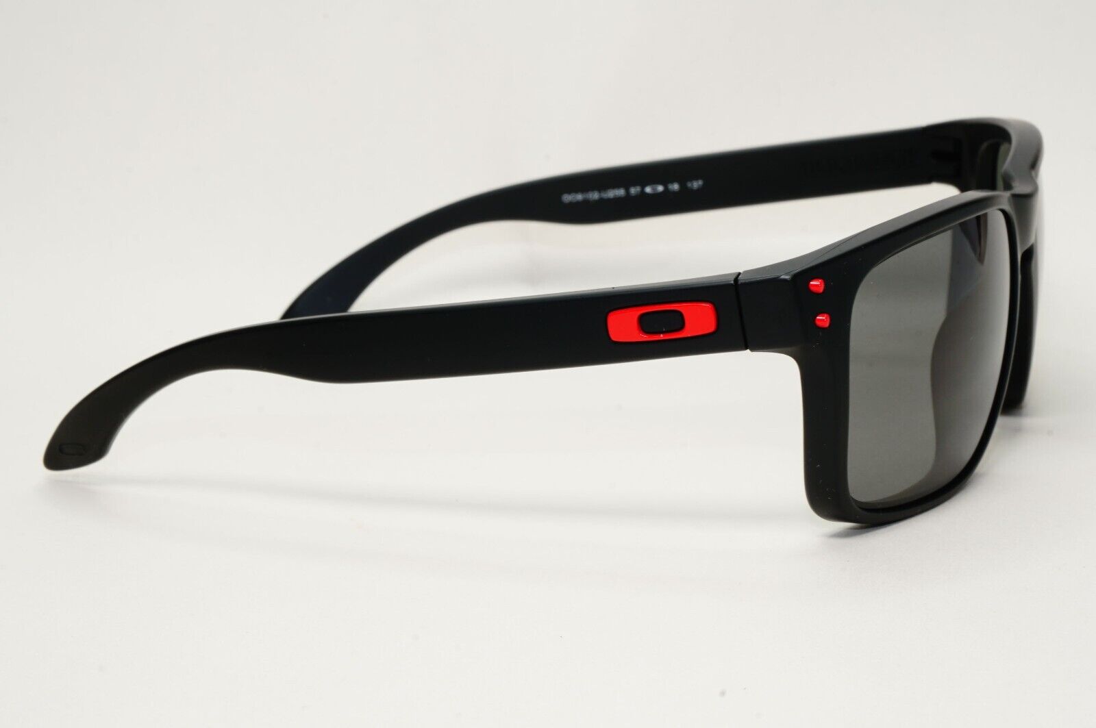 Oakley Sunglasses Holbrook Black Matte Grey Prizm Square Red OO 9102 U2 57mm [a]
