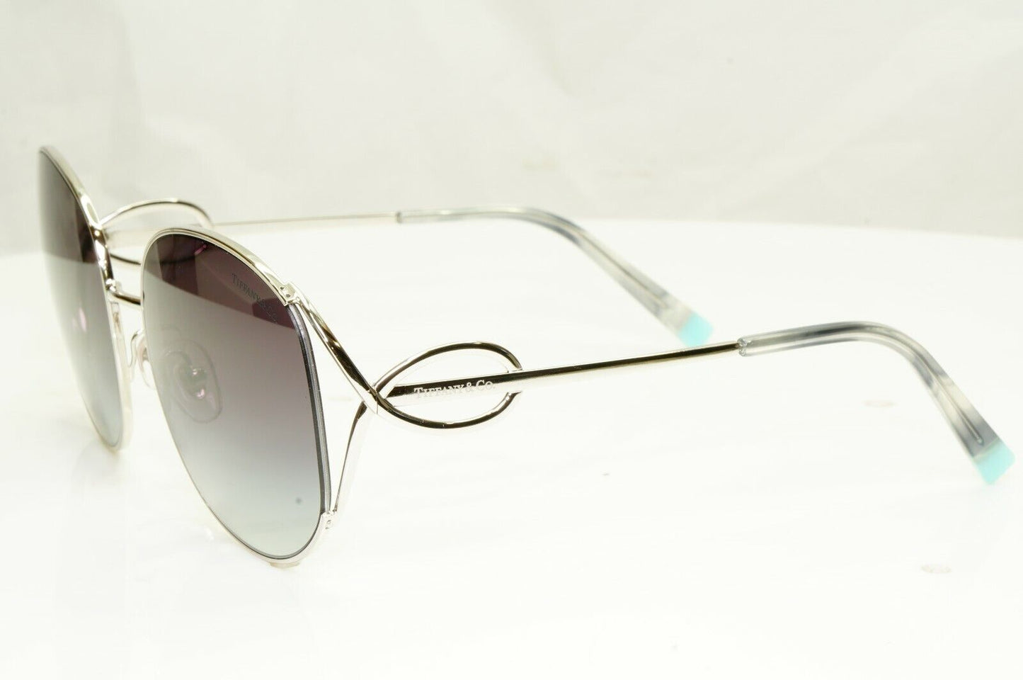 Tiffany & Co Silver Grey Fade Infinity Large Womens Sunglasses TF 3065 6001/3C