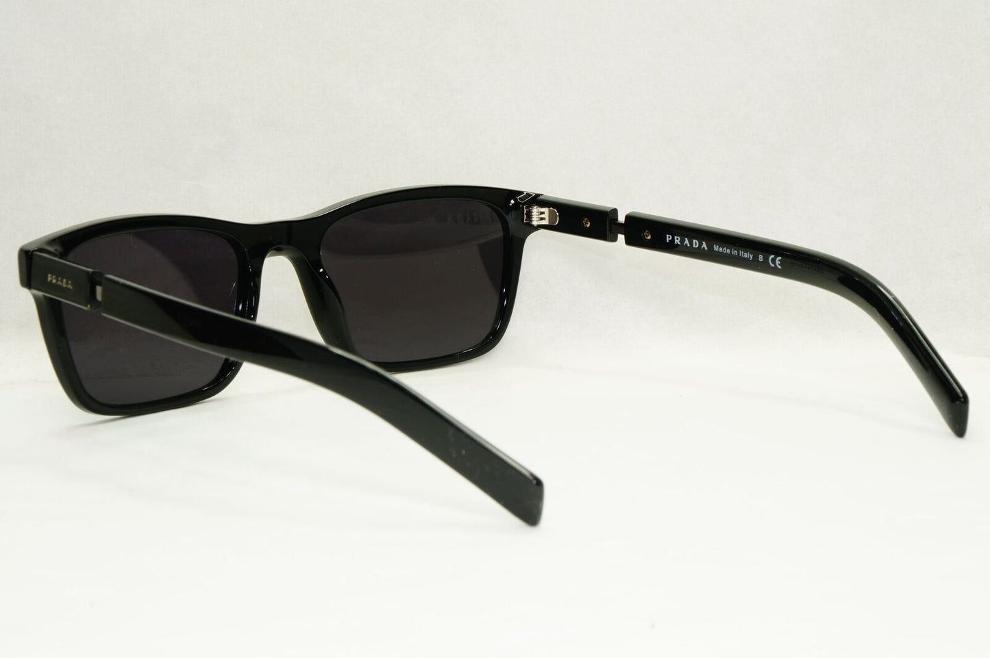 Prada Sunglasses Black Square Glossy Mens Fashion PR16XV VPR 16X 1AB-1O1 53mm