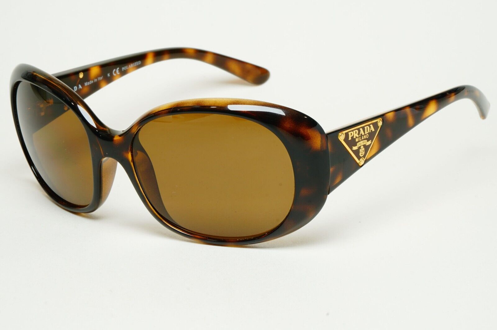 Prada Sunglasses 2010 Triangle Polarised Vintage Brown SPR 27L 2AU-5Y1 220125