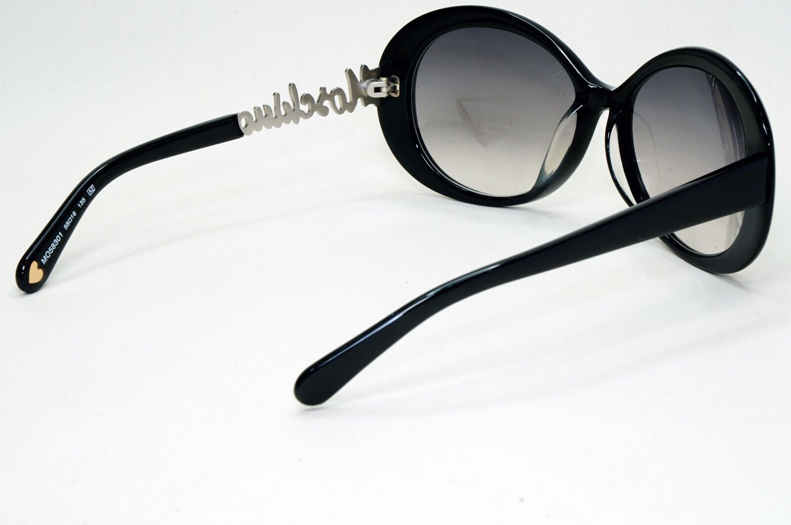 Moschino Sunglasses 2005 Vintage Black Silver Grey Gradient MO583 01 101124