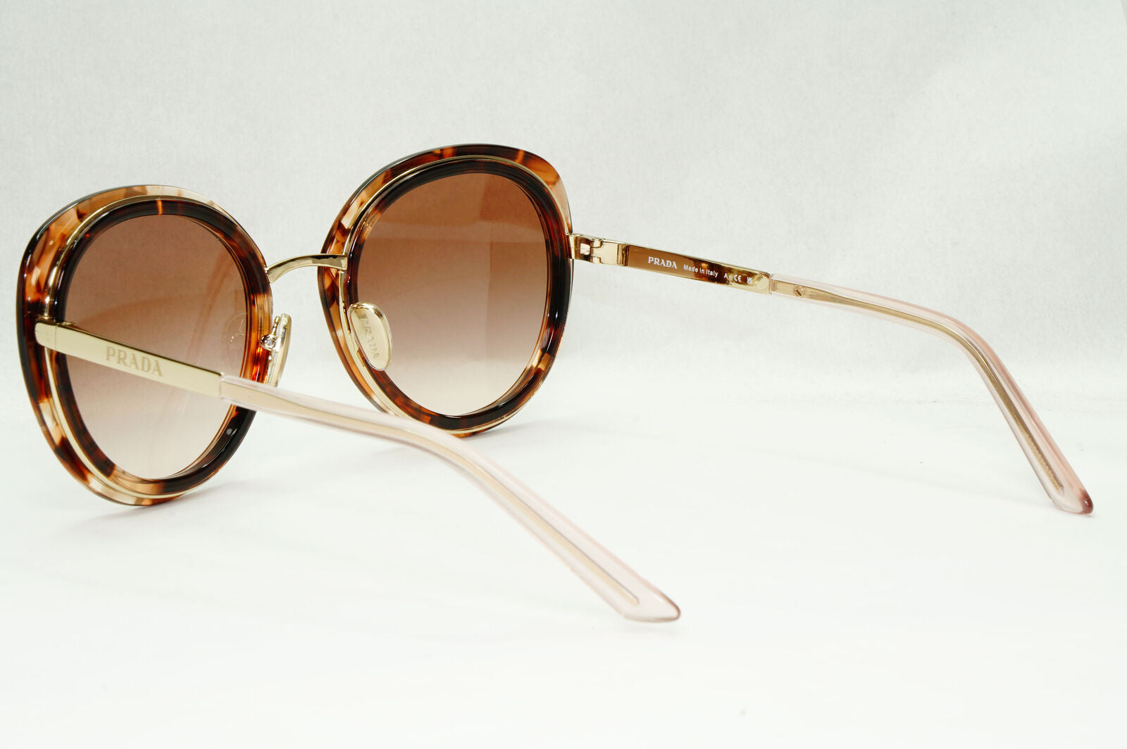 Prada Sunglasses Brown Caramel Gradient Gold Square PR54YS SPR 54Y 04Y-0A6 54mm