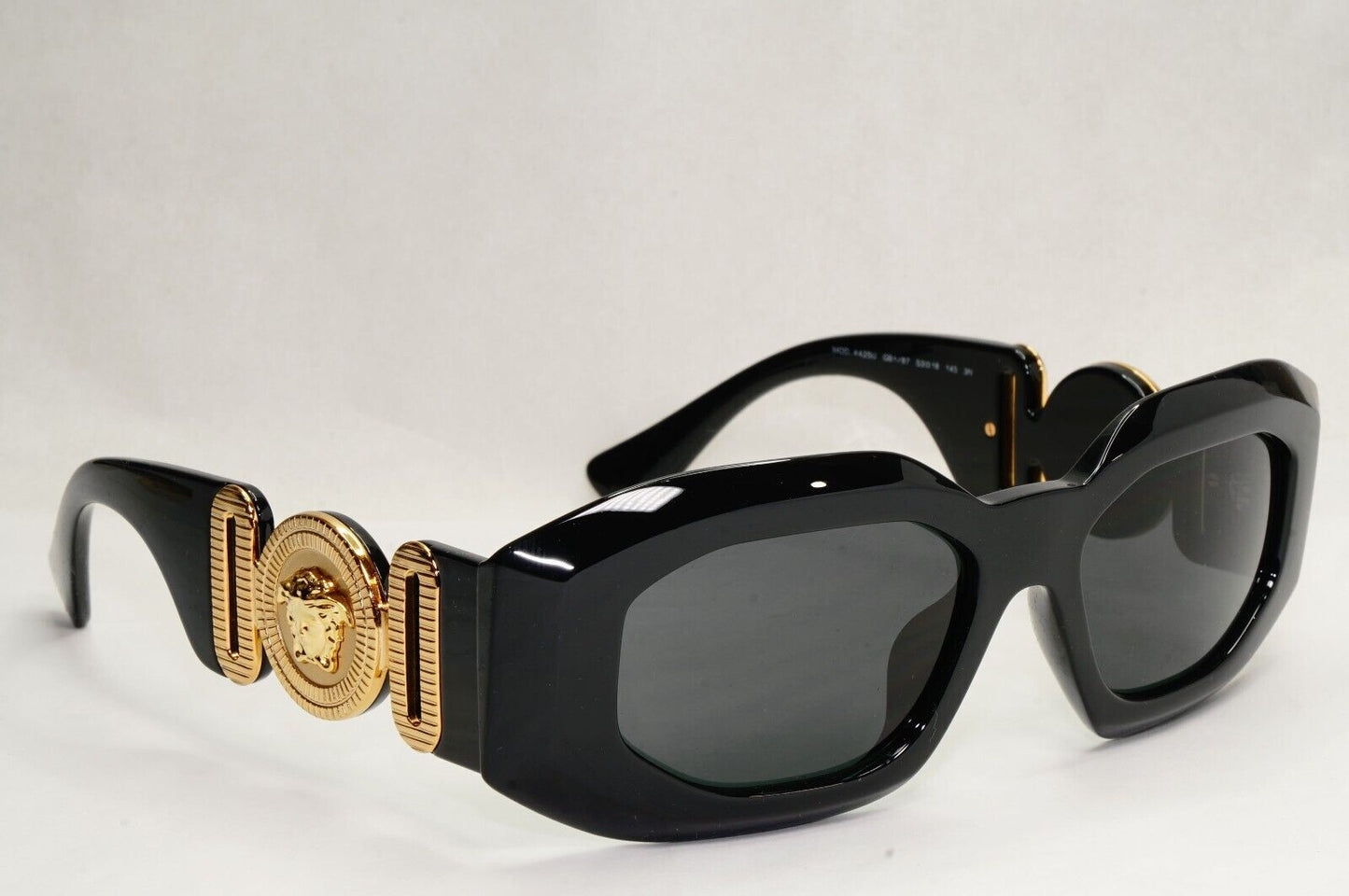 Versace Sunglasses Black Gold Medusa Heavy Large Biggie MOD VE 4425U GB1/87