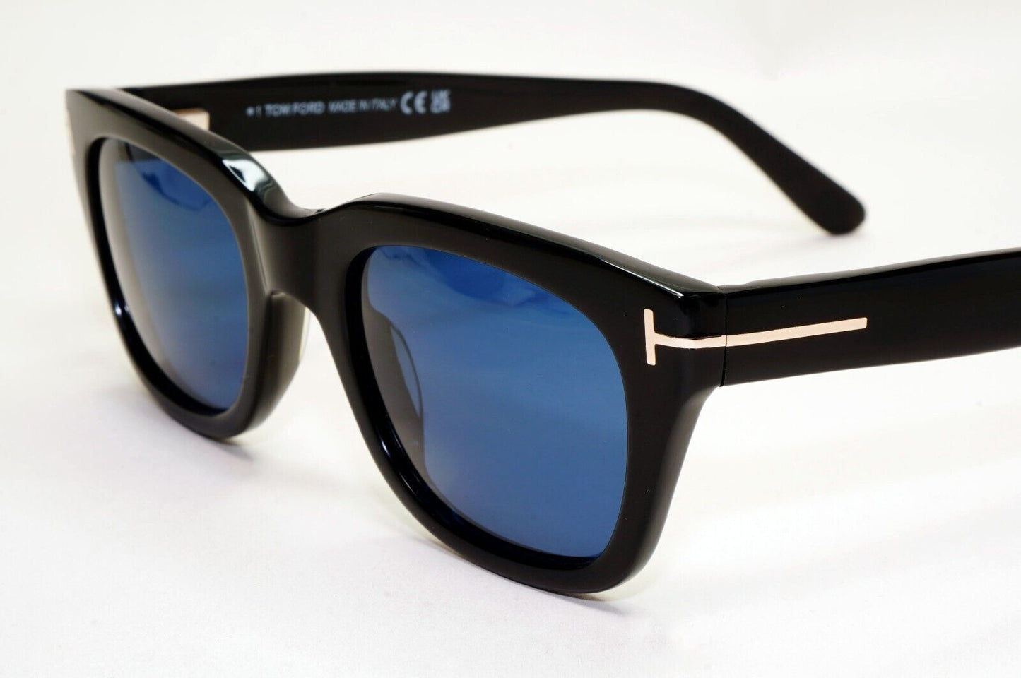 Tom Ford Sunglasses Black Glossy Dark Bue Spectre Bond FT5178 TF 5178 001 50mm