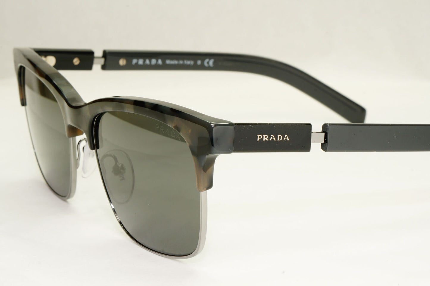 Prada Sunglasses Glass Lens Dark Grey Tortoise PR17XS SPR 17X 08A-09C 54mm