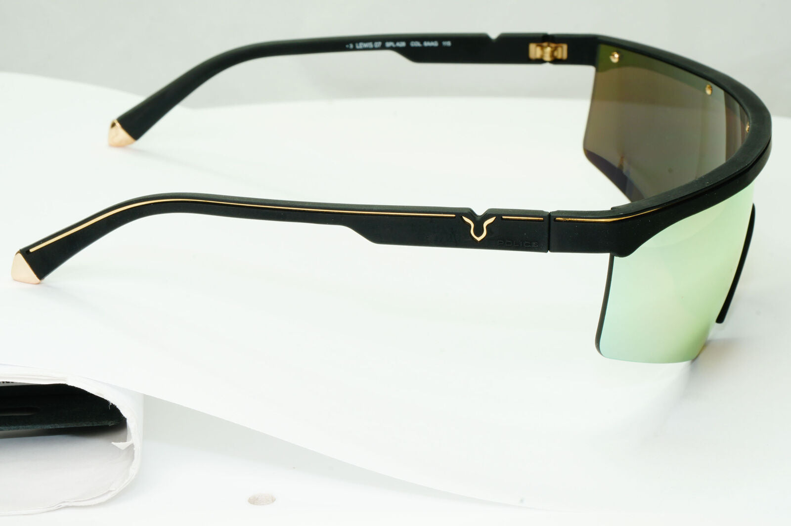 Police Lewis Hamilton F1 Sunglasses Gold Yellow Mirror Shield SPL A28 COL 6AAG