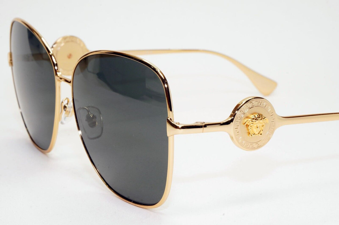 Versace Sunglasses Gold Medusa Metal Black Square Large MOD VE 2256 1002/87 60mm