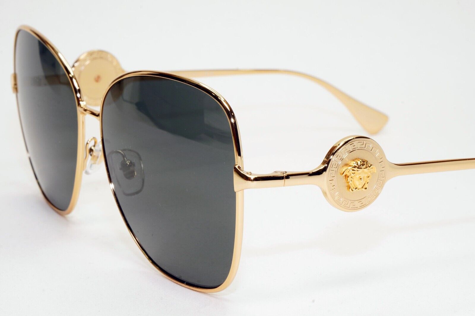 Versace Sunglasses Gold Medusa Metal Black Square Large MOD VE 2256 1002/87 60mm