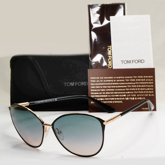 Tom Ford Sunglasses Penelope Black Gold Teal Blue Grey FT0320 TF 320 28B [B]