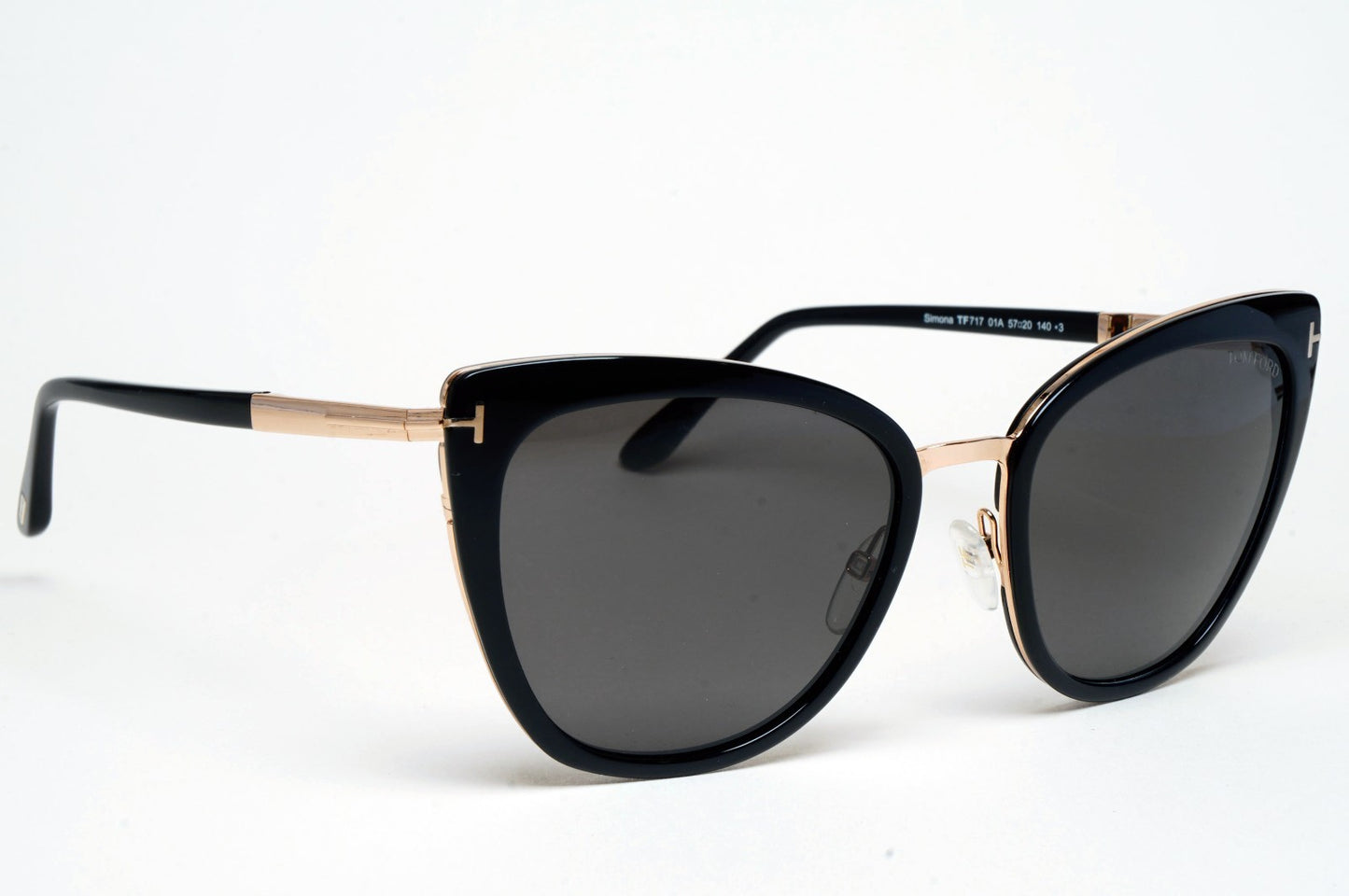 Tom Ford Sunglasses Simona Polarized Black Gold Grey FT0717 TF 717 01A