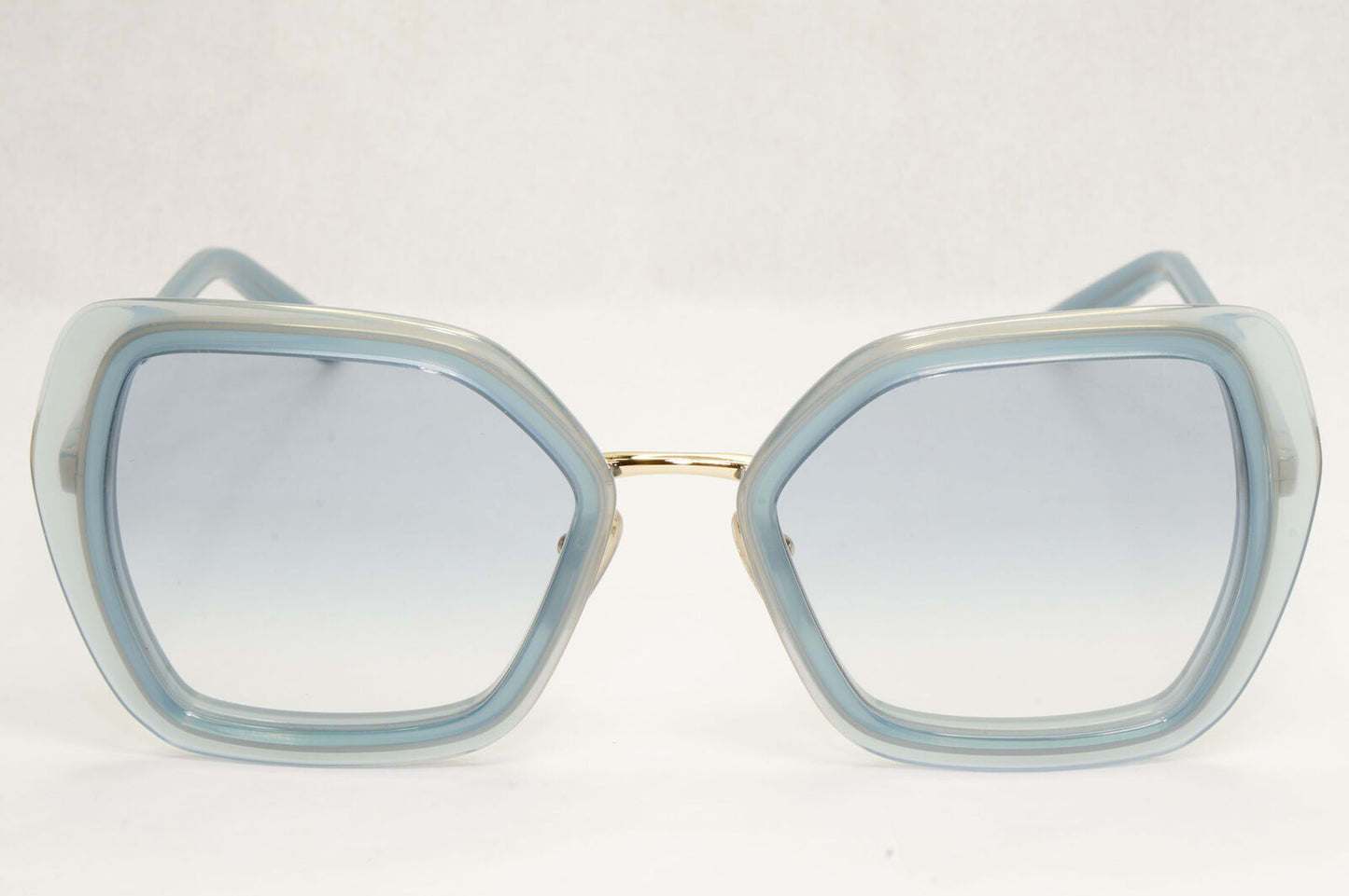 Prada Sunglasses Blue Gold Gradient Square Ceruleo Opal PR53YS SPR 53Y 06Y-03O