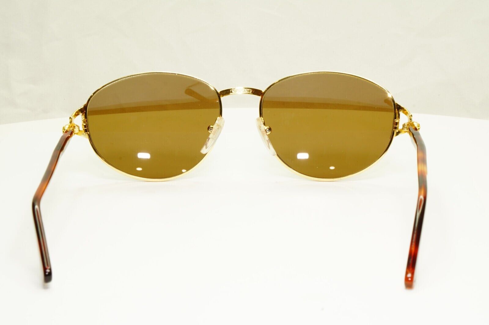 Gianni Versace Sunglasses 1995 Vintage Gold Medusa Brown Retro MOD G28 COL 14L A
