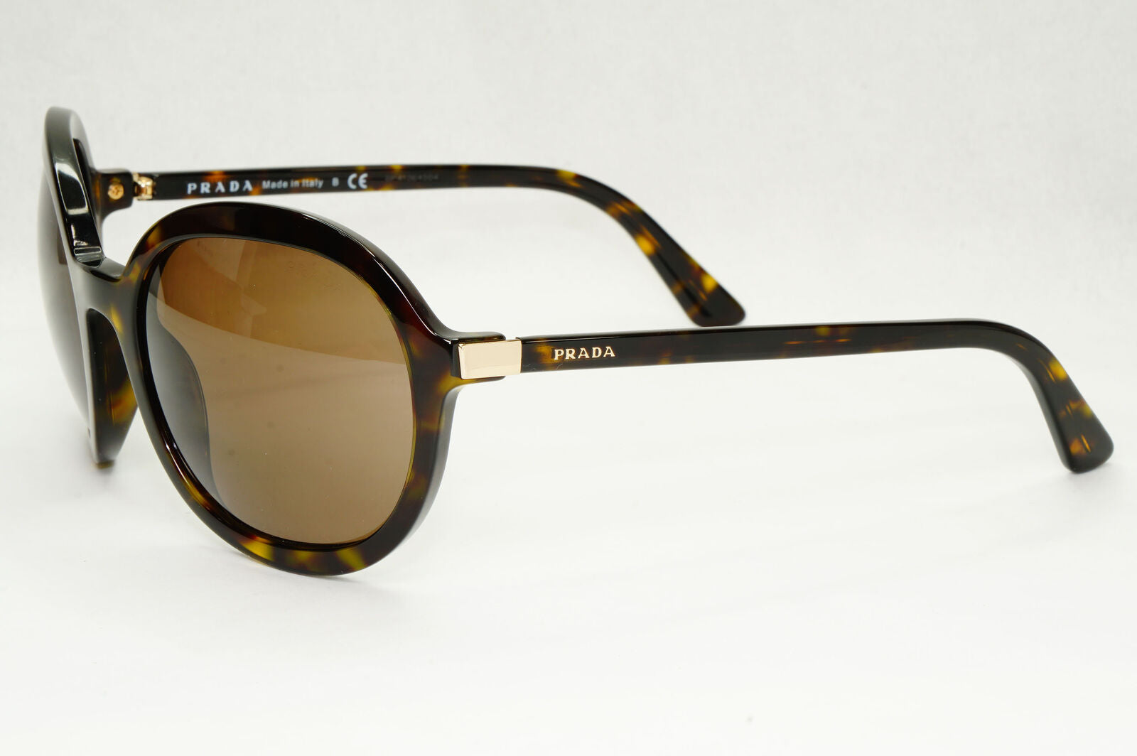 Prada Sunglasses Round Brown Havana Tortoiseshell PR09VS SPR 09V 2AU-8C1 56mm