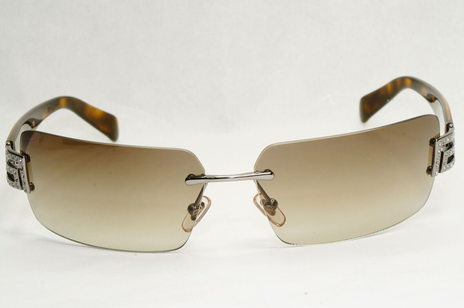 Versace Sunglasses 2004 Vintage Wrap Brown Gradient MOD 2017-B 1001/13 180324