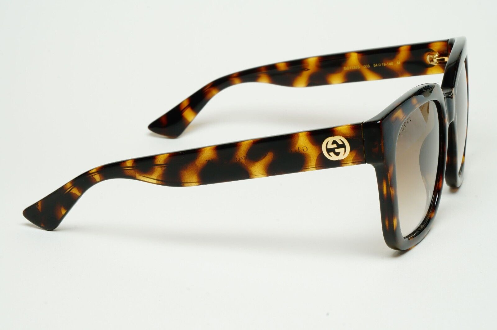 Gucci Sunglasses 2023 Brown Tortoise Square Gold GG1338S 003 54mm 110225