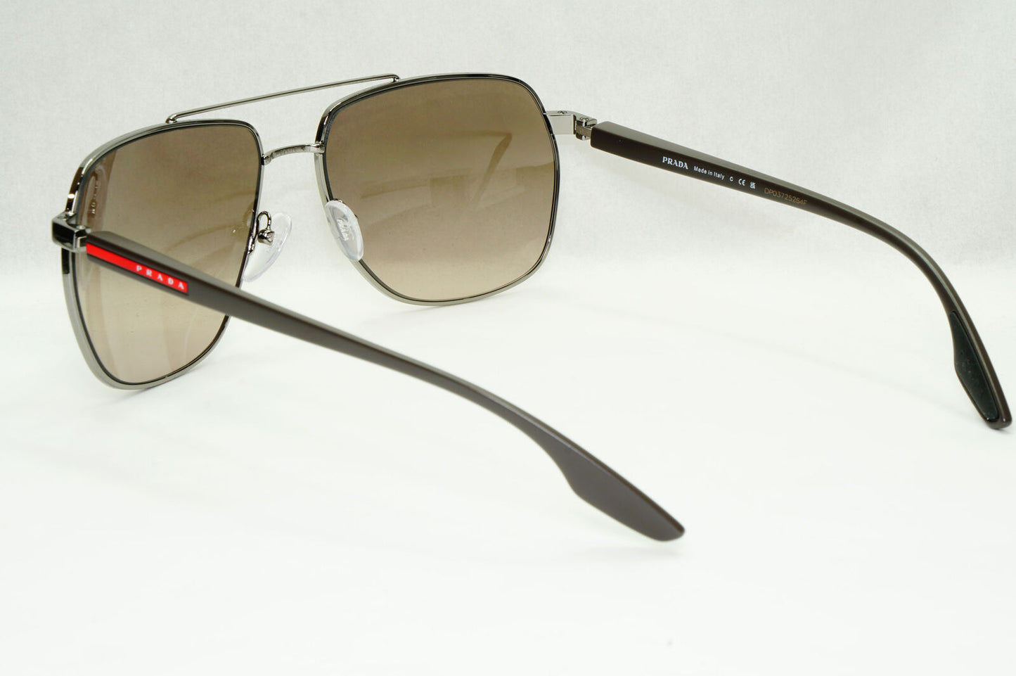 Prada Sunglasses Brown Pilot Gradient Gunmetal PS55VS SPS 55V 5AV-1X1 62mm