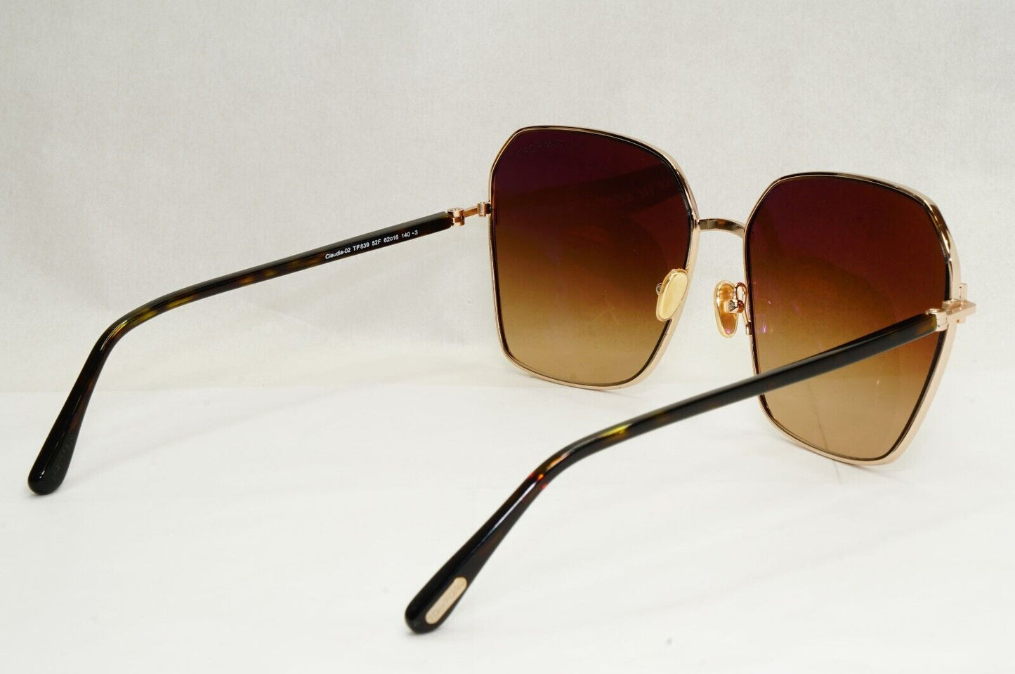 Tom Ford Sunglasses Claudia-02 Gold Brown Gradient Metal FT0839 TF 839 52F [N]