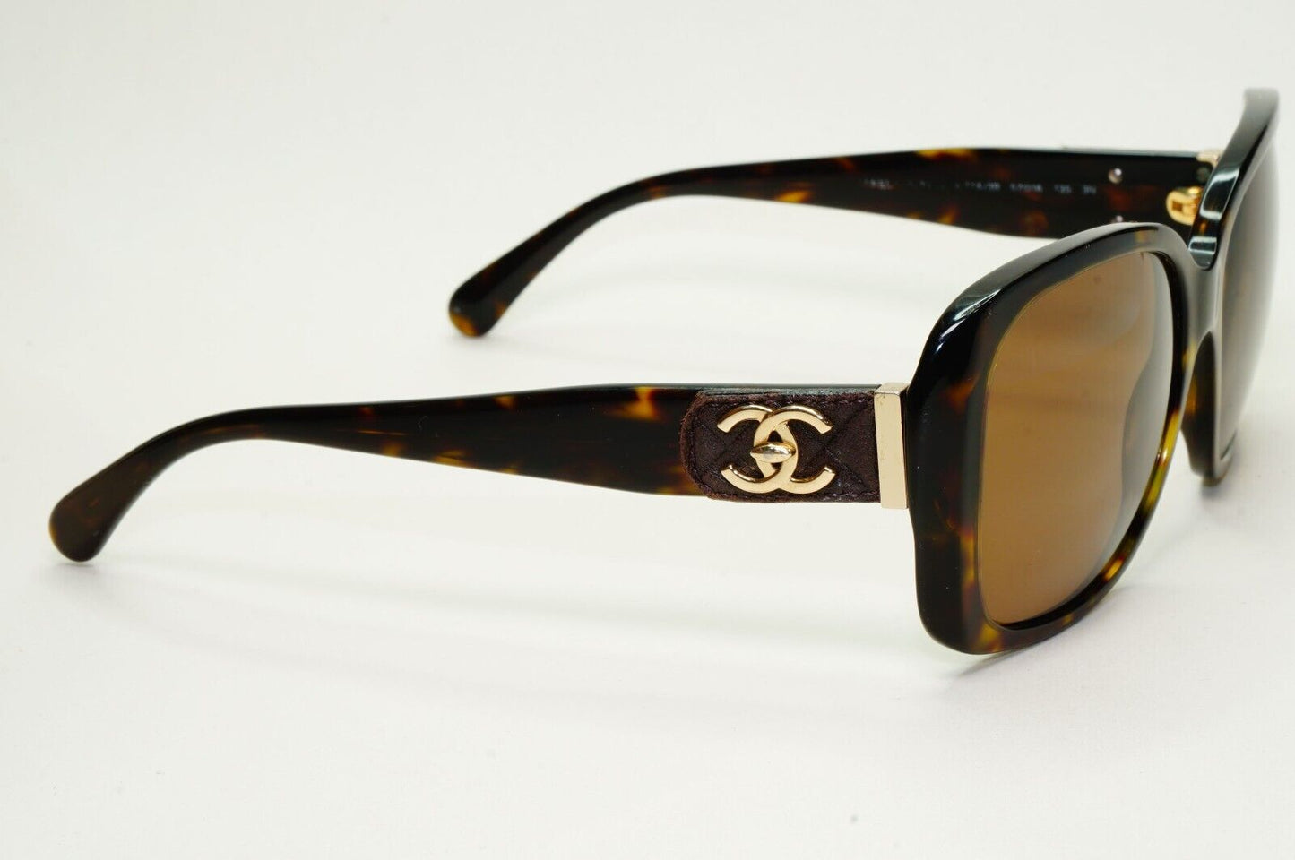Chanel Sunglasses Brown Gold Leather Tortoiseshell Buckle 5234-Q c.714/3B 050824