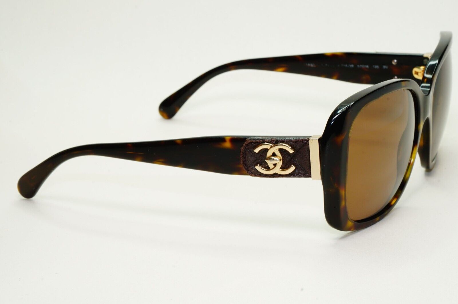 Chanel Sunglasses Brown Gold Leather Tortoiseshell Buckle 5234-Q c.714/3B 050824