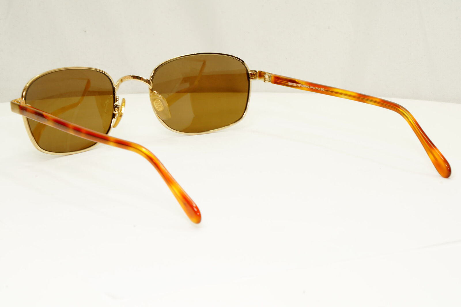 Emporio Armani 1997 Vintage Sunglasses Mens Womens Gold Square 070-S 773