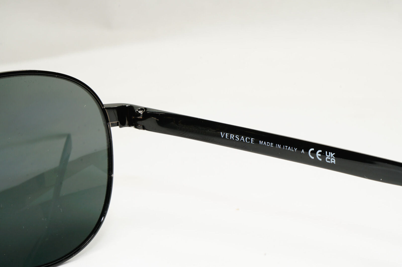 Versace Sunglasses Black Pilot Metal Fashion Designer MOD VE 2209 1009/87