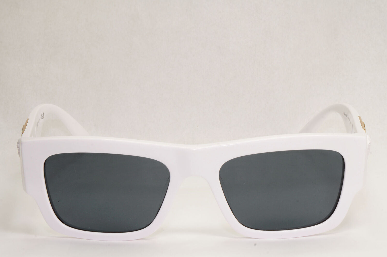 Versace Sunglasses White Gold Medusa Grey Square MOD VE 4416-U 314/87 53mm