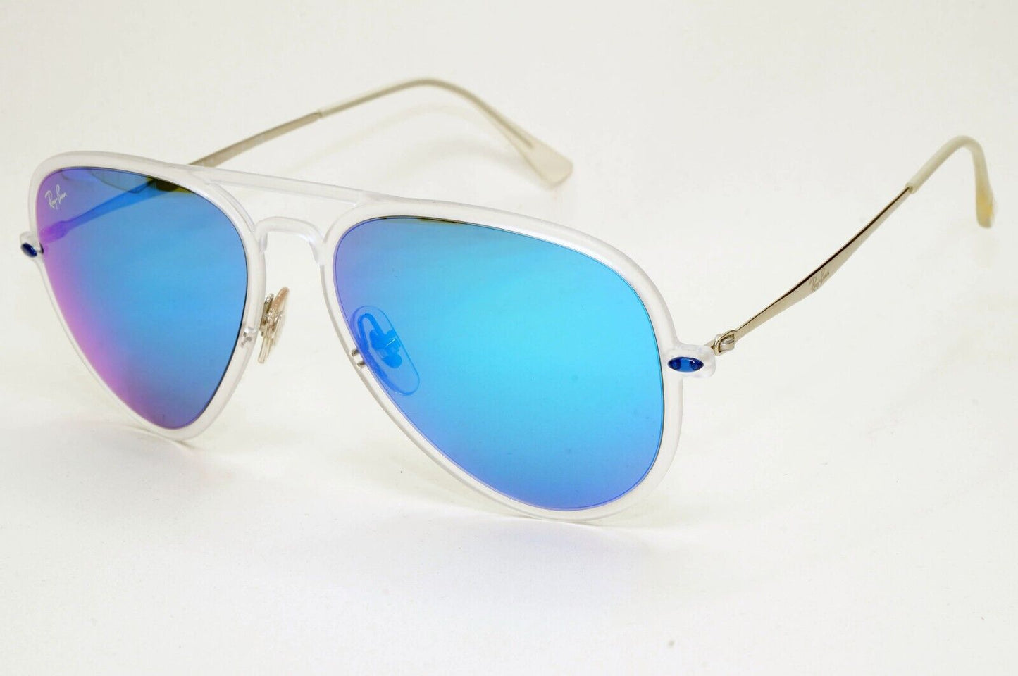 Ray-Ban Sunglasses 2015 Rare Aviator LightRay 2.0 Blue Mirror RB 4211 646/55