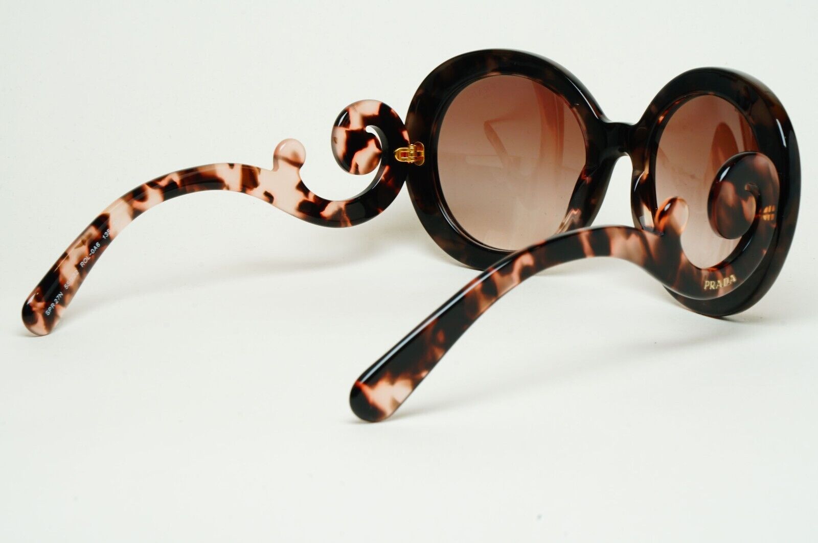 Prada Sunglasses Baroque Swirl Round Brown Marble PR27NS SPR 27N ROL-0A6 070125