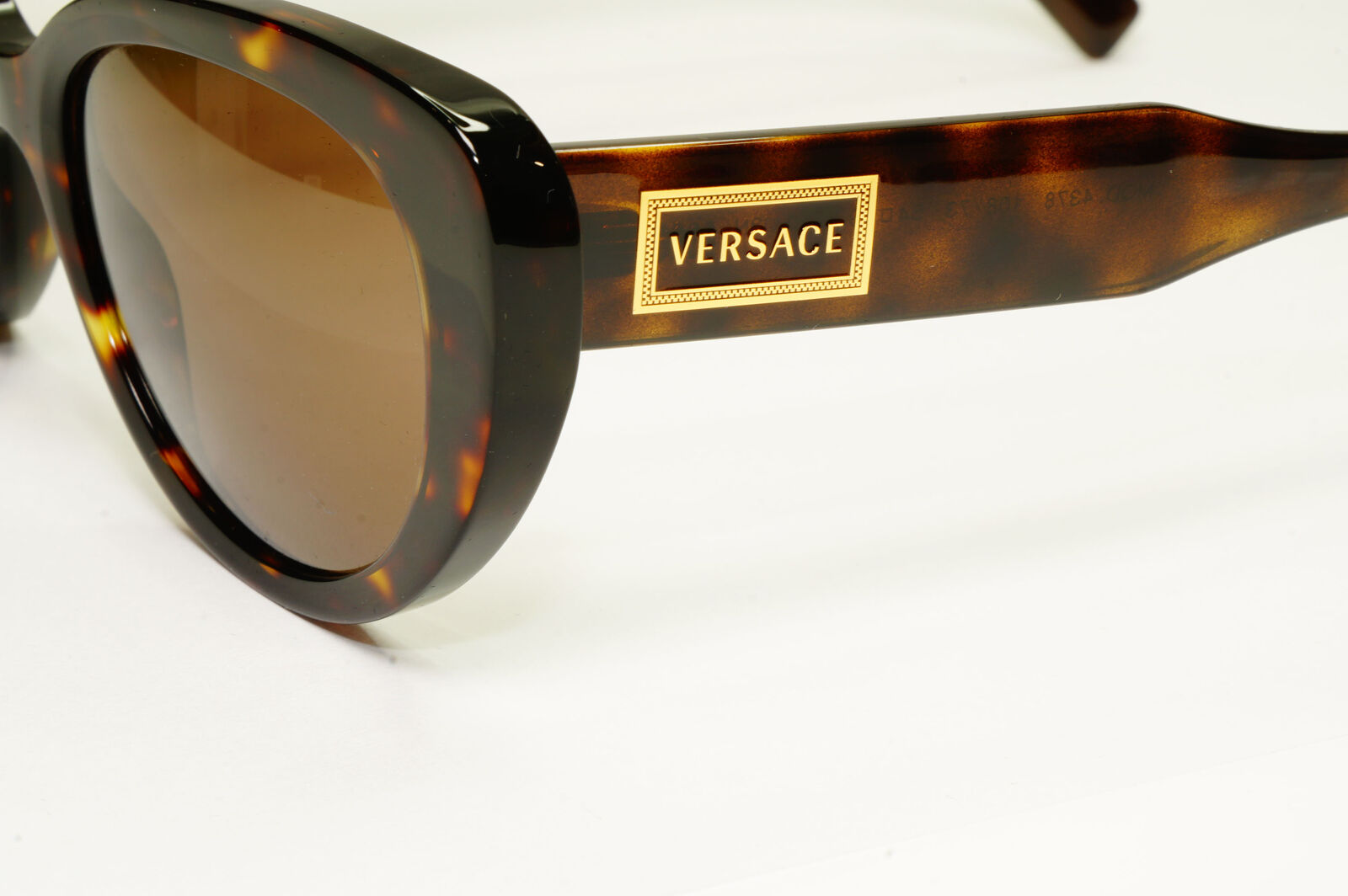 Versace Womens Brown Sunglasses Square Havana Tortoiseshell MOD 4378 108/73