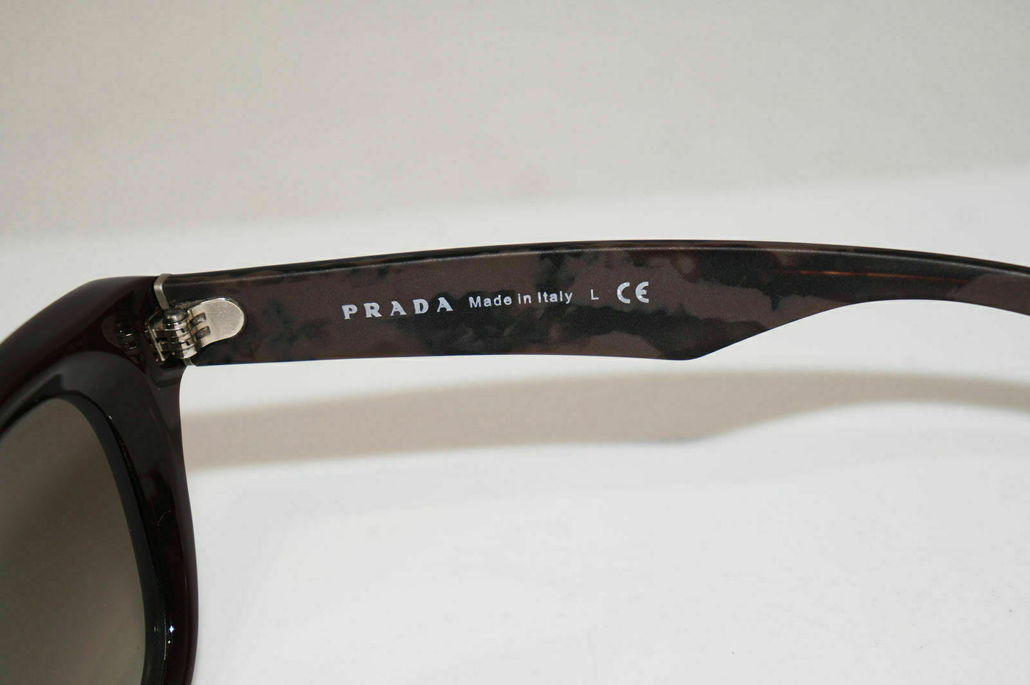 Authentic PRADA Womens Sunglasses Brown Square Marble SPR 04Q DHO-4M1 13011