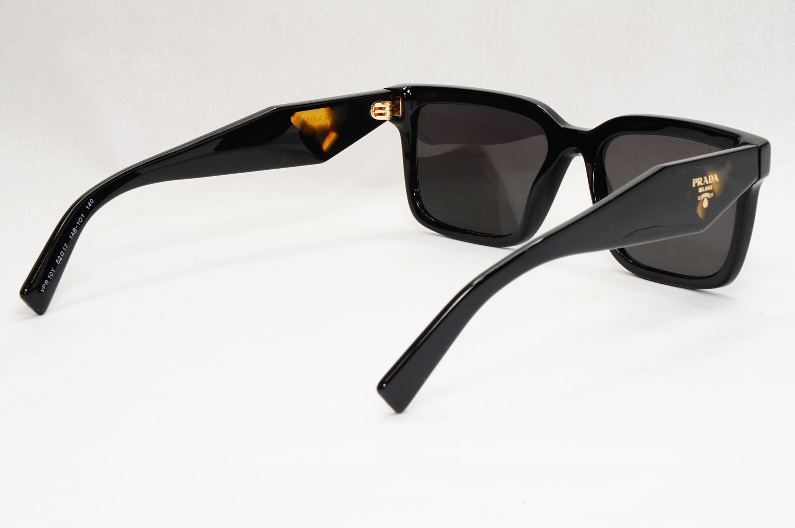 Prada Sunglasses Black Triangle Symbole Square PR10YV VPR 10Y 1AB-1O1 52mm