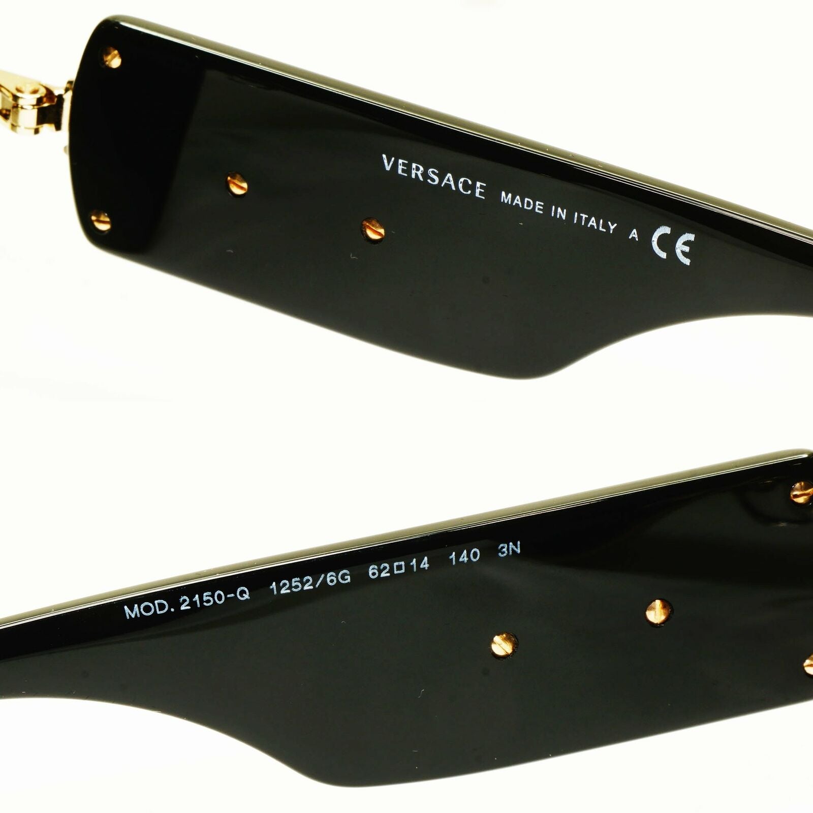 Versace Gold Medusa Sunglasses Metal Pilot Grey Mirror Black MOD 2150 Q 1252/6G