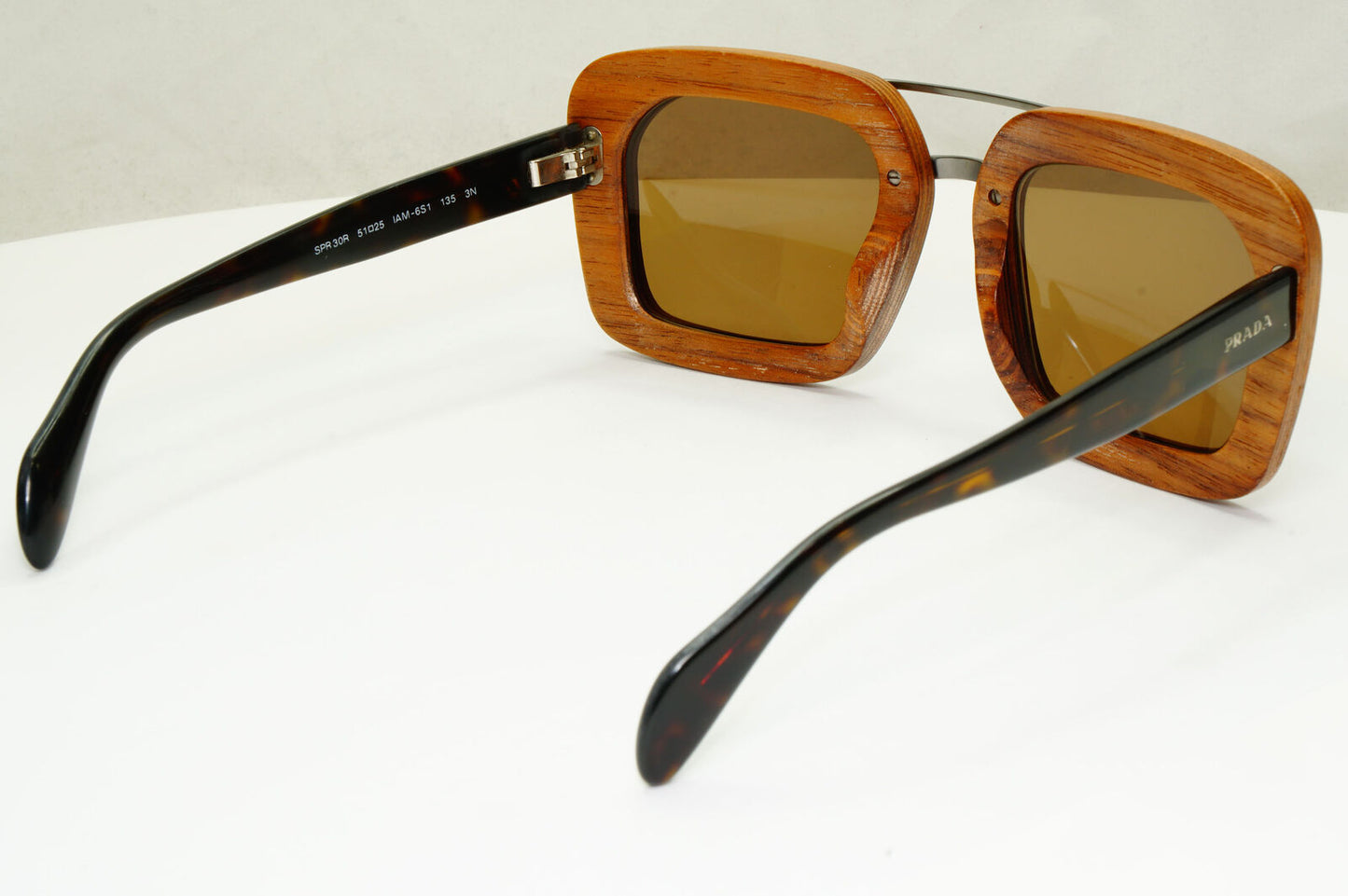 Prada 2015 Wood Sunglasses Brown Square Fashion PR30RS SPR 30R IAM-6S1 290323