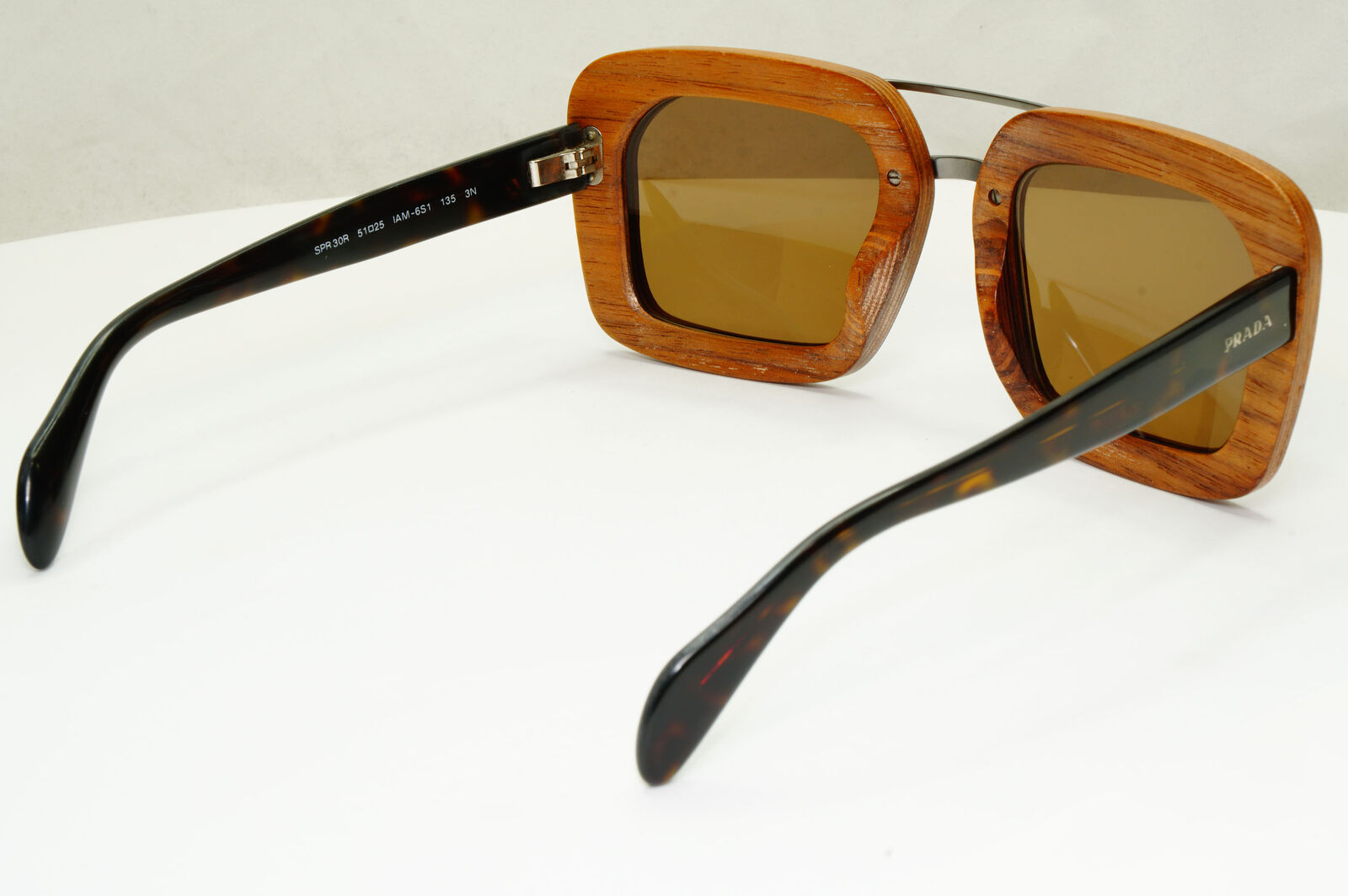 Prada 2015 Wood Sunglasses Brown Square Fashion PR30RS SPR 30R IAM-6S1 290323