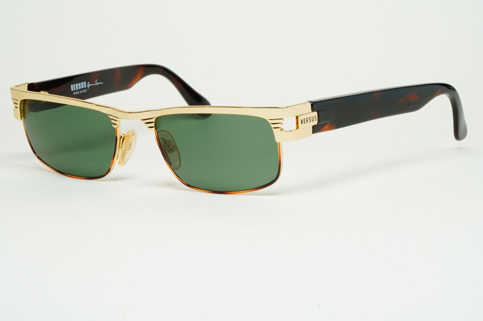 Versus Sunglasses 1996 by Gianni Versace Vintage Gold Green MOD F27 COL 36M