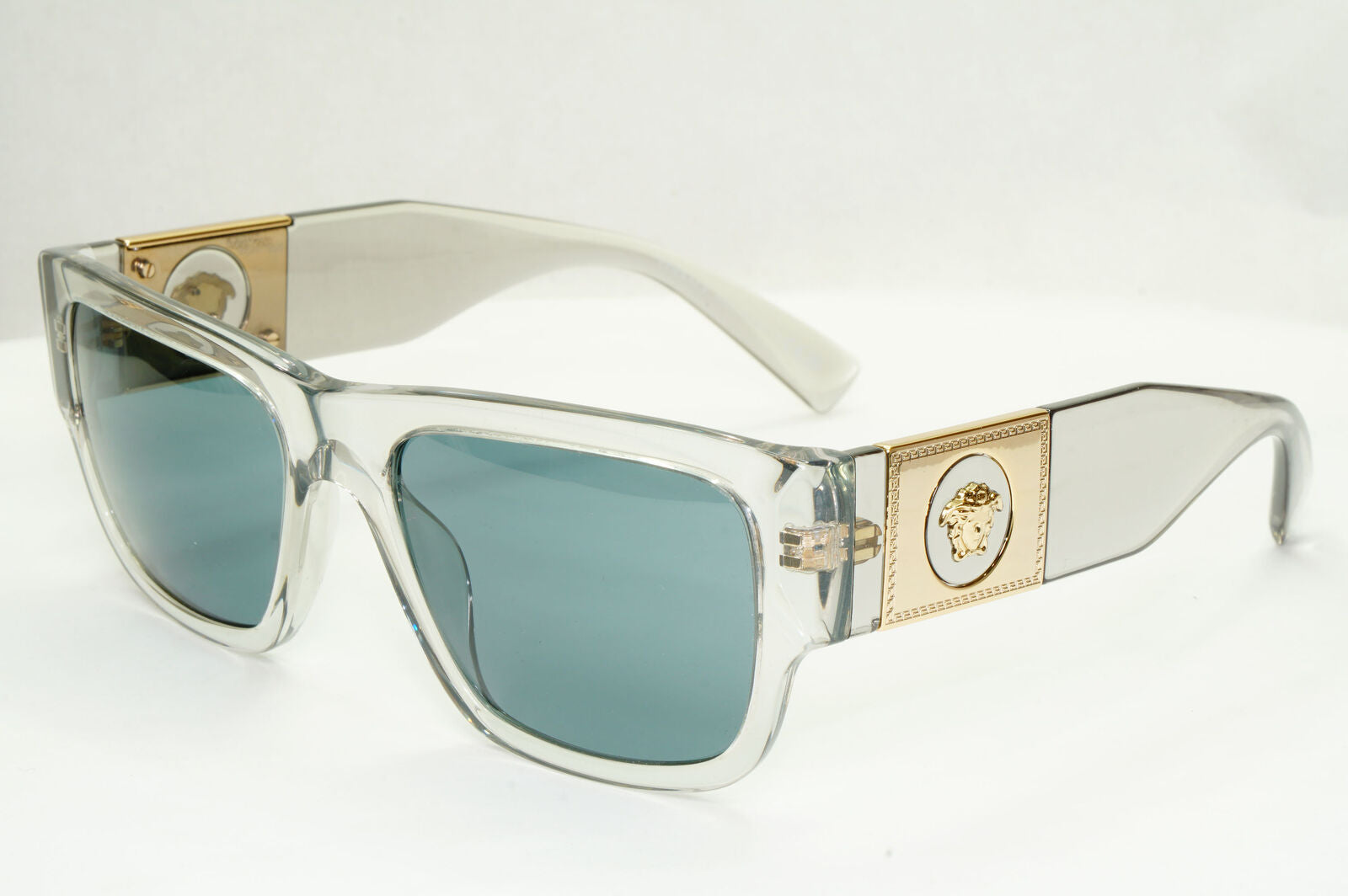 Versace Sunglasses Gold Medusa Crystal Grey Transparent Blue MOD VE 4406 5305/80