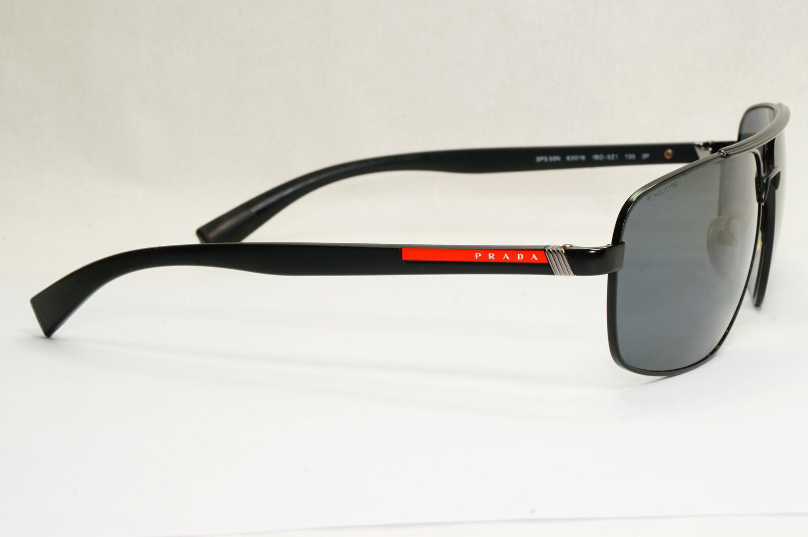 Prada Sunglasses 2011 Vintage Polarized Black Pilot PS55NS SPS 55N 1BO5Z1 180224