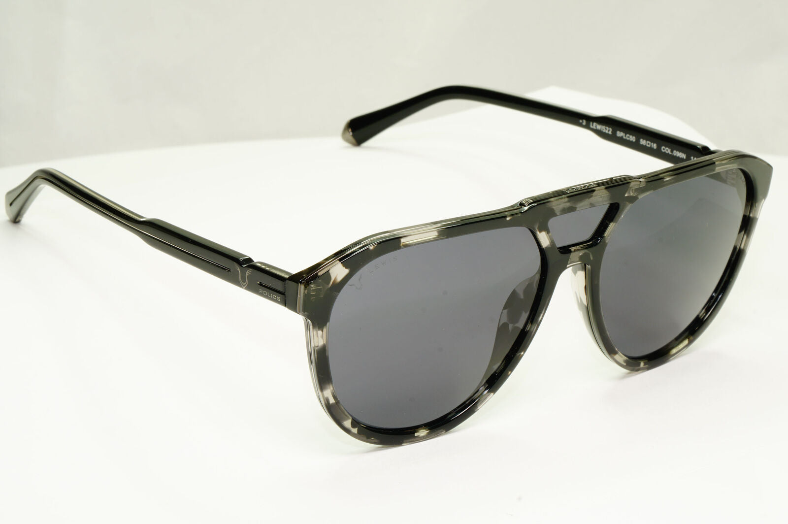 Police Lewis Hamilton F1 Sunglasses Black Grey Marble Pilot 22 SPL C50 COL 096N