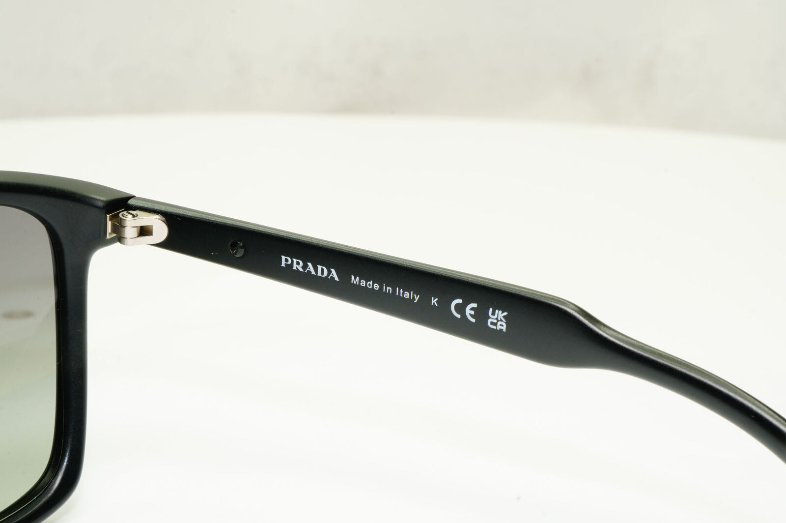 Prada Sunglasses Black Gradient Smoke Square Silver PR10OS SPR 10O 1BO-3M1
