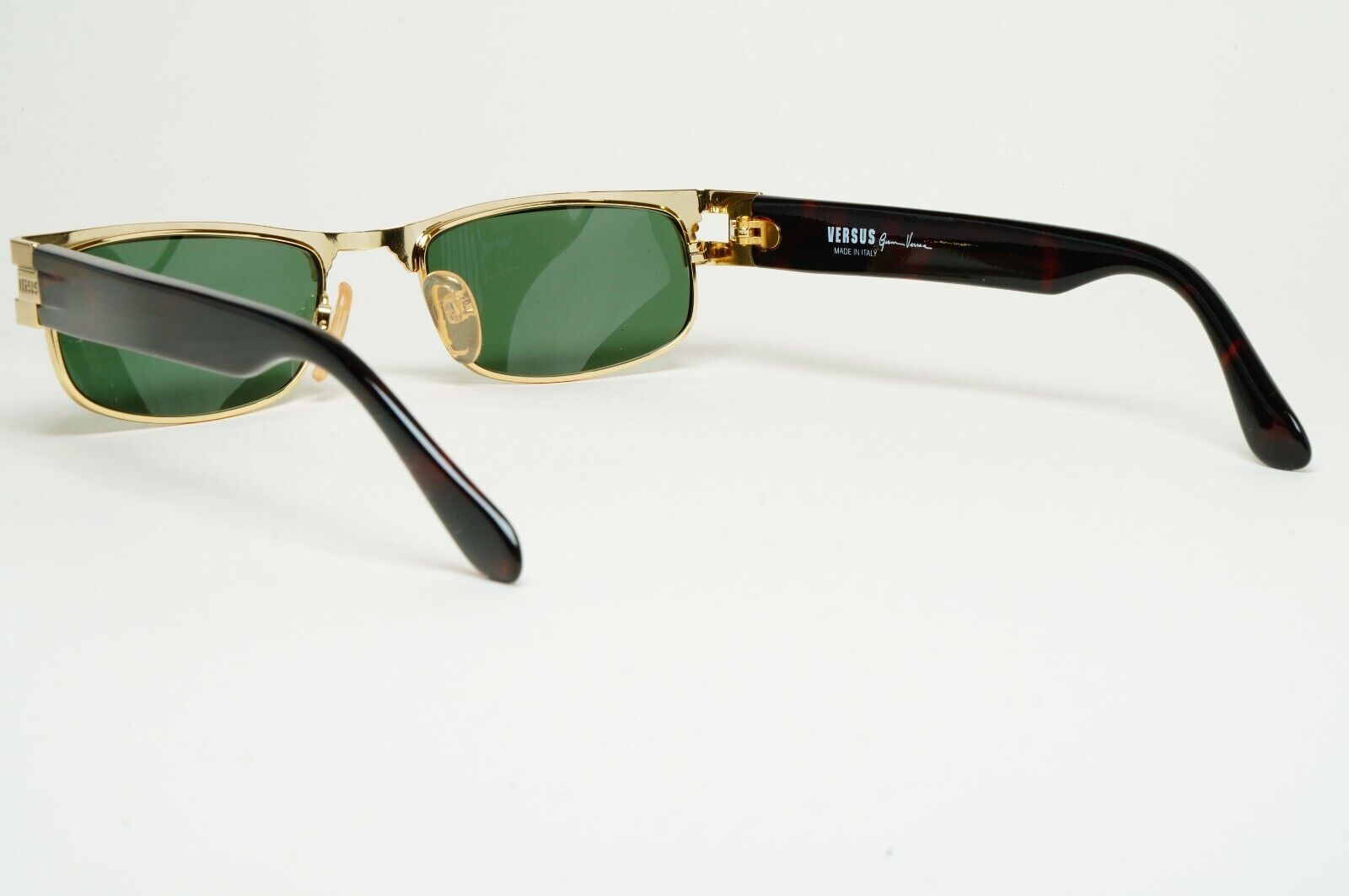 Versus Sunglasses 1996 by Gianni Versace Vintage Gold Green MOD F26 COL 36M