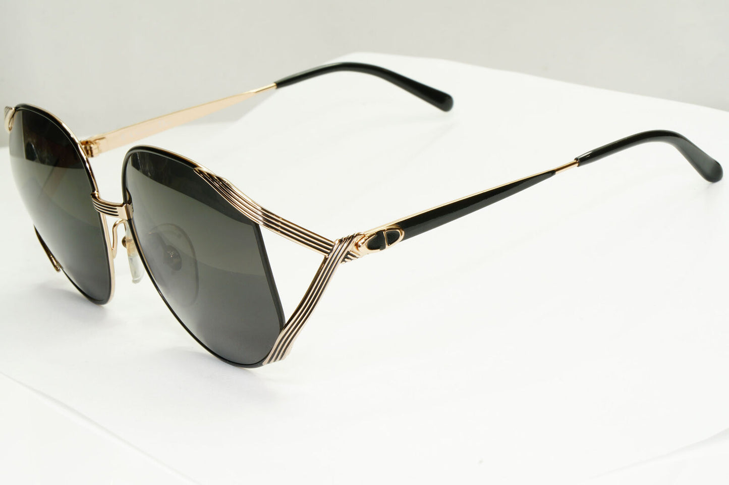 Dior 1990s Vintage Sunglasses Austria Gold Black Retro Square 2387 49 251122