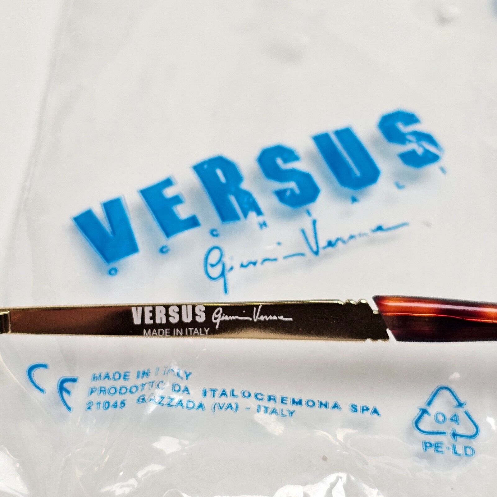 Versus Sunglasses 1996 by Gianni Versace Vintage Navigator Brown MOD F04 COL 32M