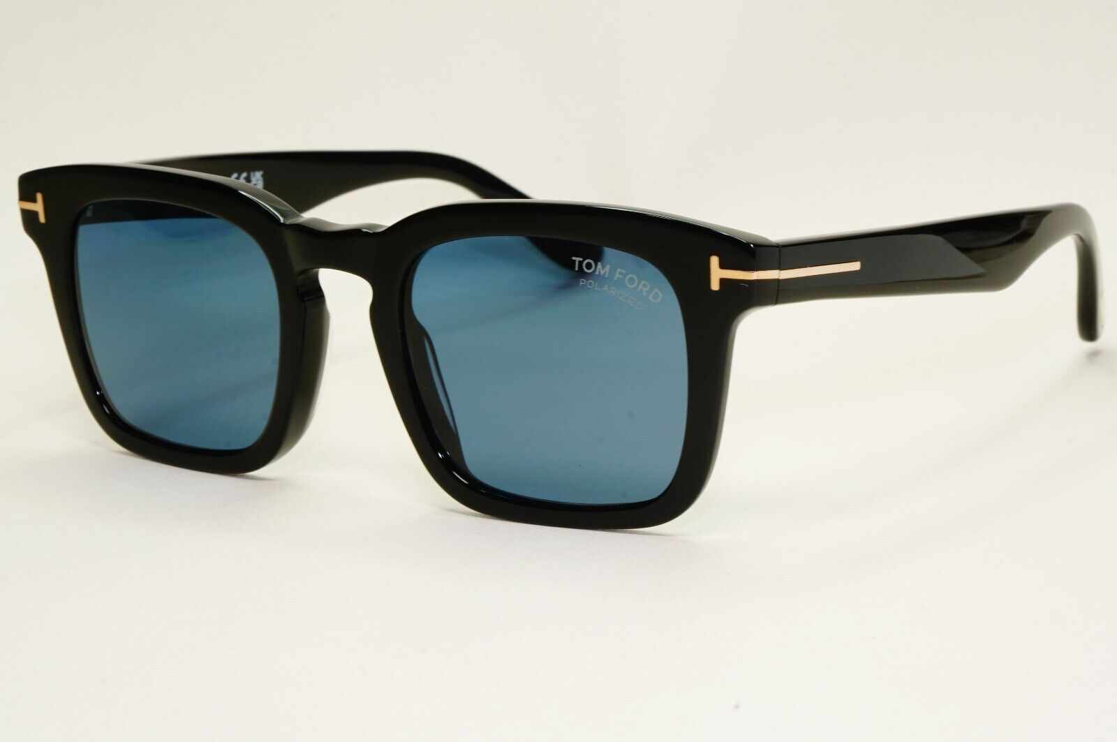 Tom Ford Sunglasses Dax Polarized Black Glossy Square Blue FT0751 TF 751 01V